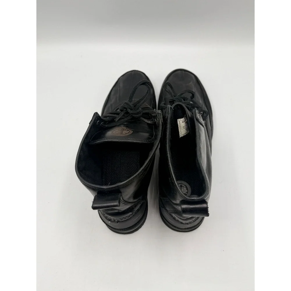 Gourmet The 21 Duck Boot Black Leather Mens Size 12 No Box
